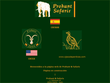 Tablet Screenshot of prohuntsafaris.com